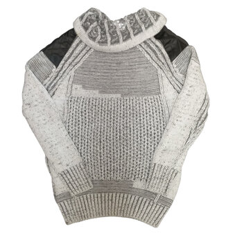 Stoere herentrui met col creme