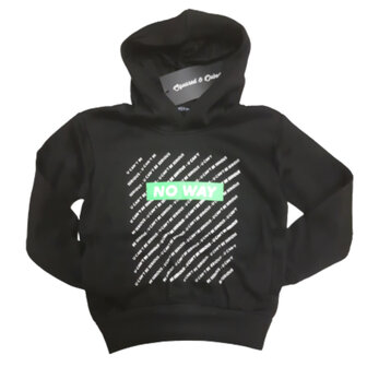 Jongens trui No way zwart groen
