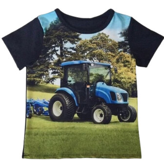 Trekker shirt met blauwe trekker