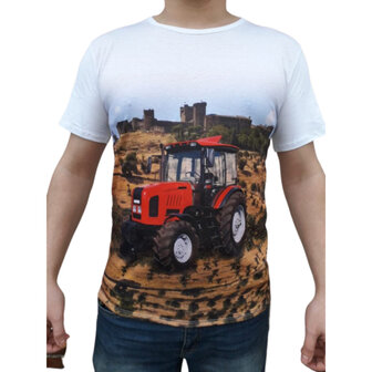 Heren shirt met rode trekker