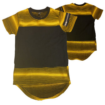 Jongens longshirt zwartgeel