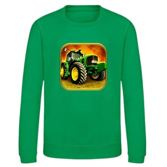 Kindertrui tractor Groen - Stoere Tractorkleding