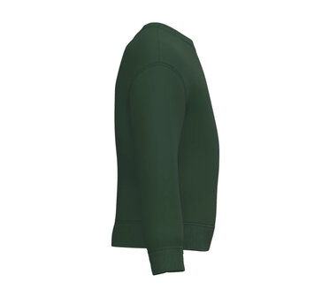 Kindertrui met trekker groen zij