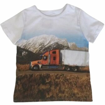 Kinder t-shirt met vrachtwagen LOO4