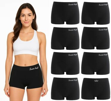 Dames boxers kroontje zwart