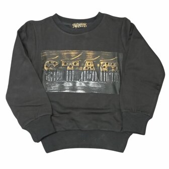 Zwarte sweater met 3D print