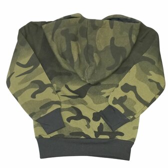 Jongens hoodie met camouflageprint en steekzakken