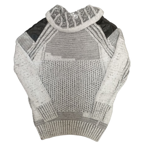 Stoere herentrui met col creme