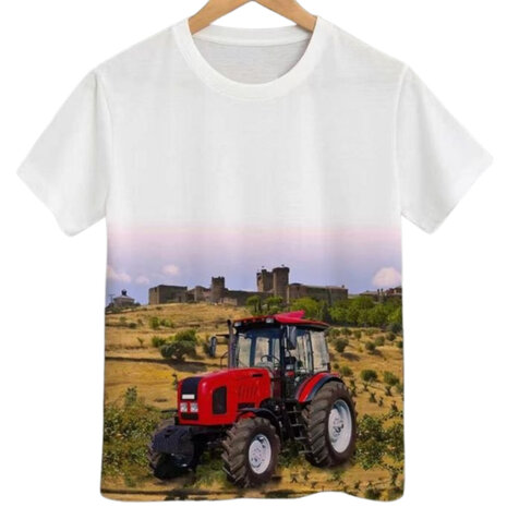 Heren shirt met rode trekker