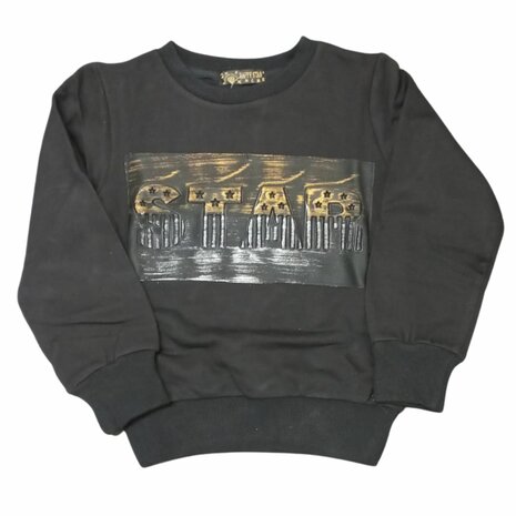 Zwarte sweater met 3D print