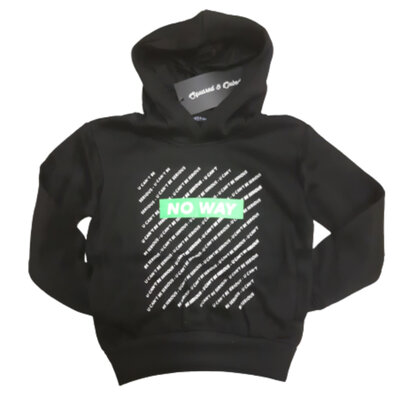 Jongens trui No way zwart groen
