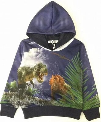 Dino trui kind met capuchon H182