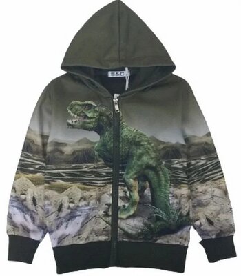 Stoer jongensvest met dino