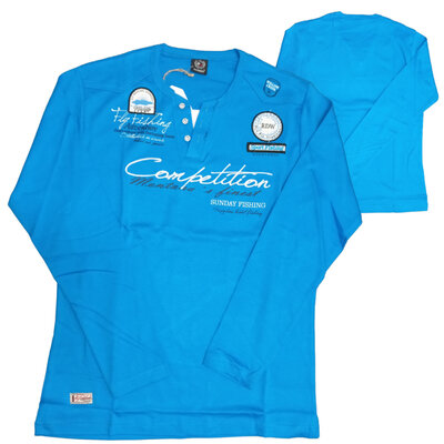 Heren longsleeve Competition blauw