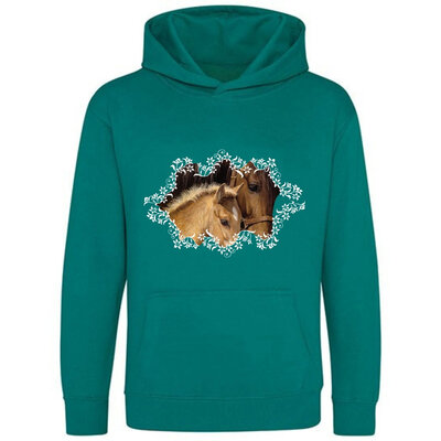 Meisjes hoodie met paard en veulen Jade