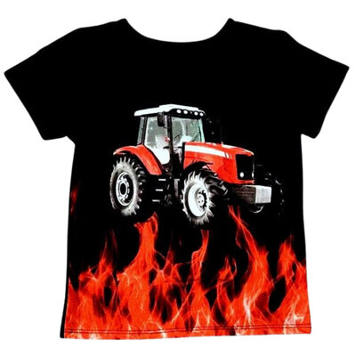 Trekker shirt met vlammen