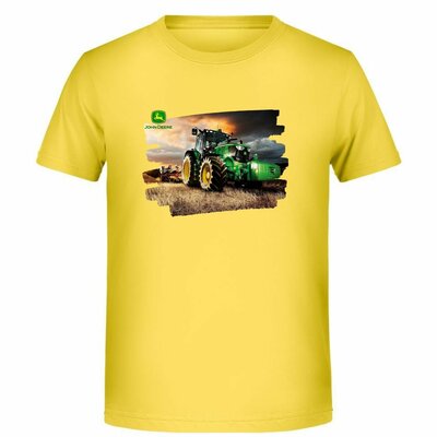 Trekker shirt kind John Deere geel