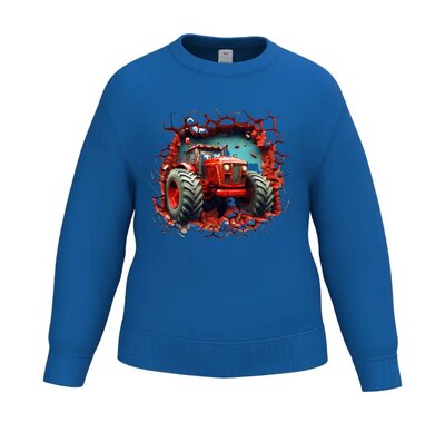 Trekker trui kind blauw