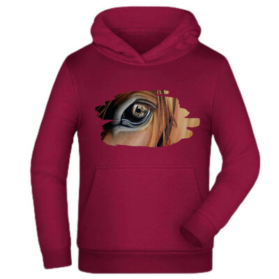 Bordeaux rode hoodie met paardenoog