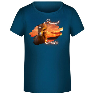 Meiden shirt met paardenprint