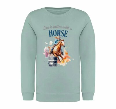 Duurzame sweater met paarden print