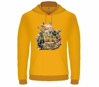Hoodie met wilde dieren
