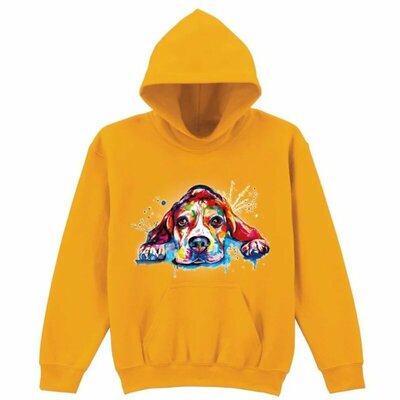 Grappige kinder hoodie met dog