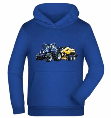 Hoodie met blauwe trekker