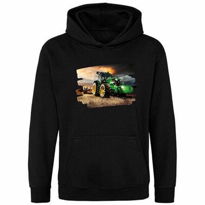Zwarte hoodie met trekker