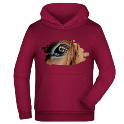 Bordeaux rode hoodie met paardenoog