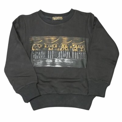 Zwarte sweater met 3D print