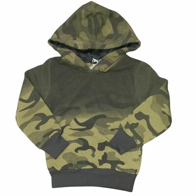 Jongens hoodie met camouflageprint en steekzakken